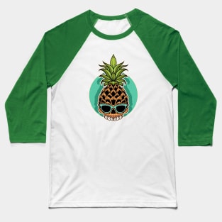 Pineapple Skull Baseball T-Shirt